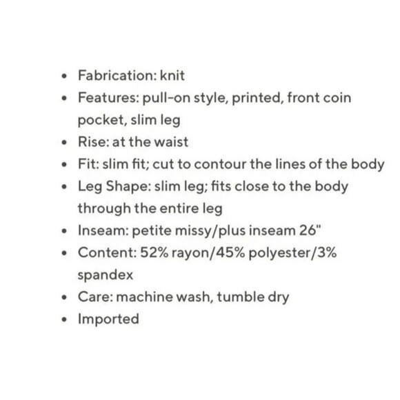 Susan Graver Paisley Brushed Ponte Slim Leg Ankle Pants Jade A557585 - Picture 2 of 9